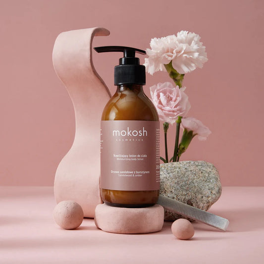MOKOSH Feuchtigkeitsspendende Körperlotion „Sandalwood & Amber“, 200 ml