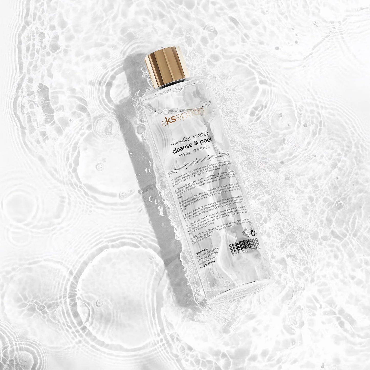Micellar water cleanse & peel