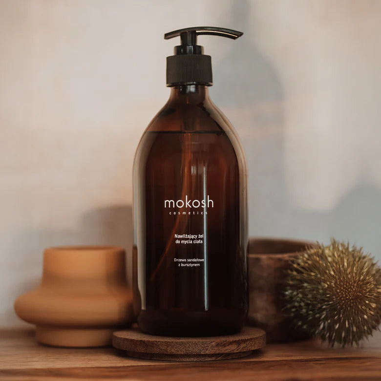 MOKOSH Feuchtigkeitsspendendes Duschgel „Sandalwood & Amber“, 500 ml
